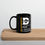 Thumbnail: Left-side view of an 11oz  black glossy mug designed for David with inscription of the meaning of the name