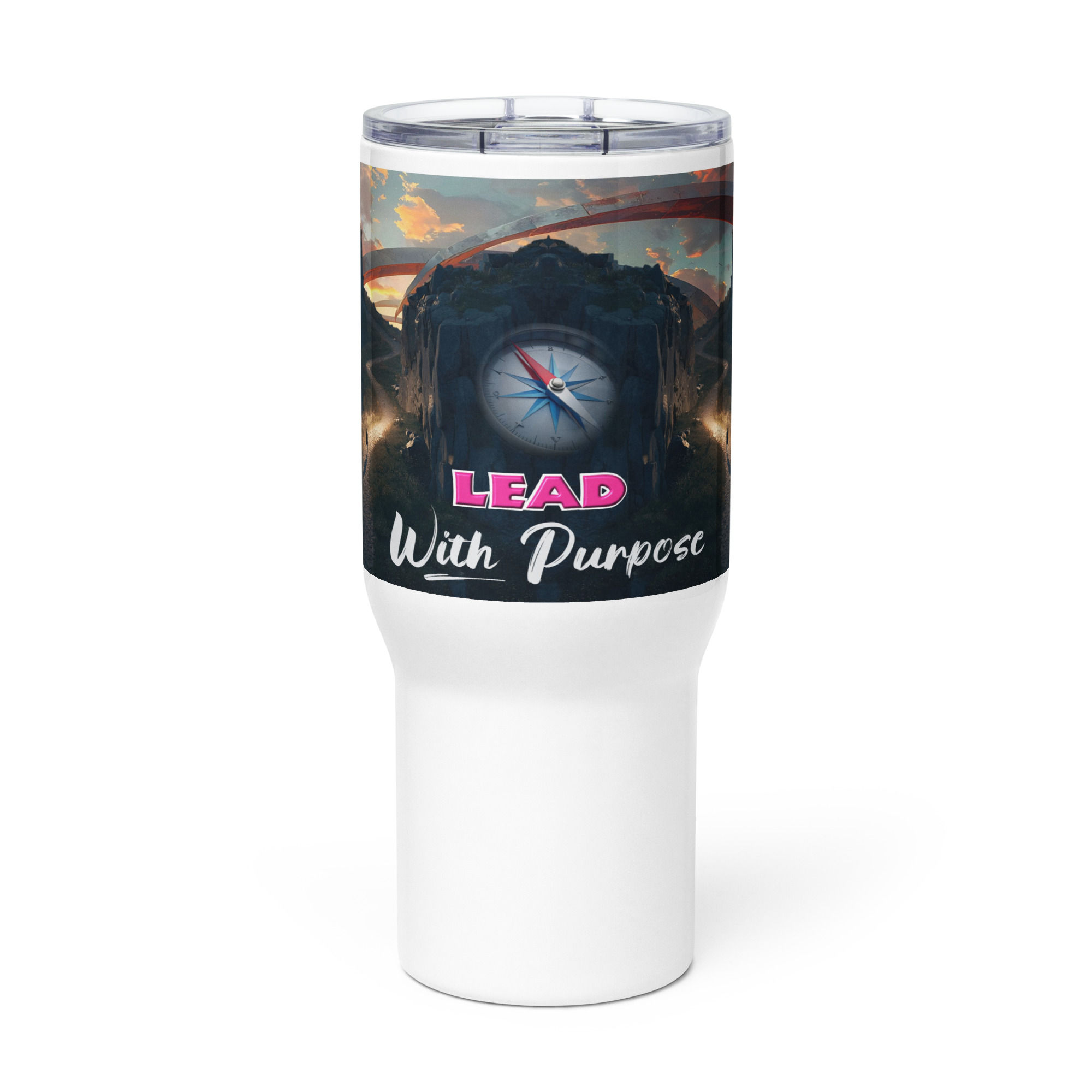 Corporate Leadership Travel Mug with a Handle