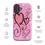 Thumbnail: iPhone 16 Pro Tough Case custom designed with pink colors and love shape for Valentine gift on sale online