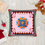 Thumbnail: Back view of a 22 x 22 inches premium pink pillow with decorations