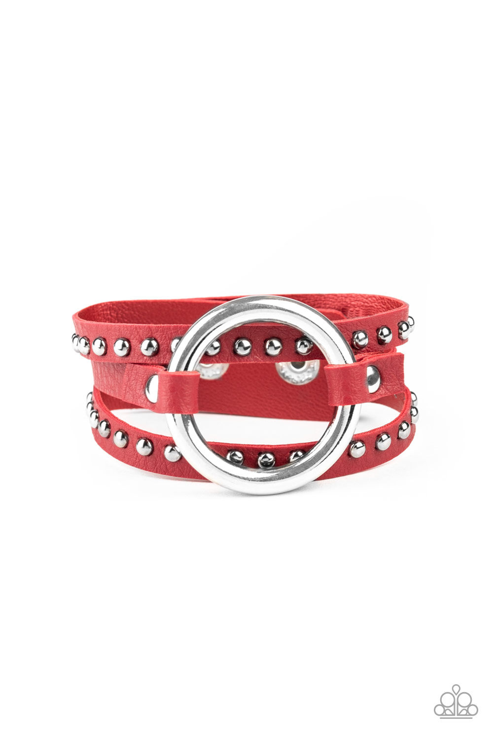 Studded Statement Maker - Red Urban bracelet