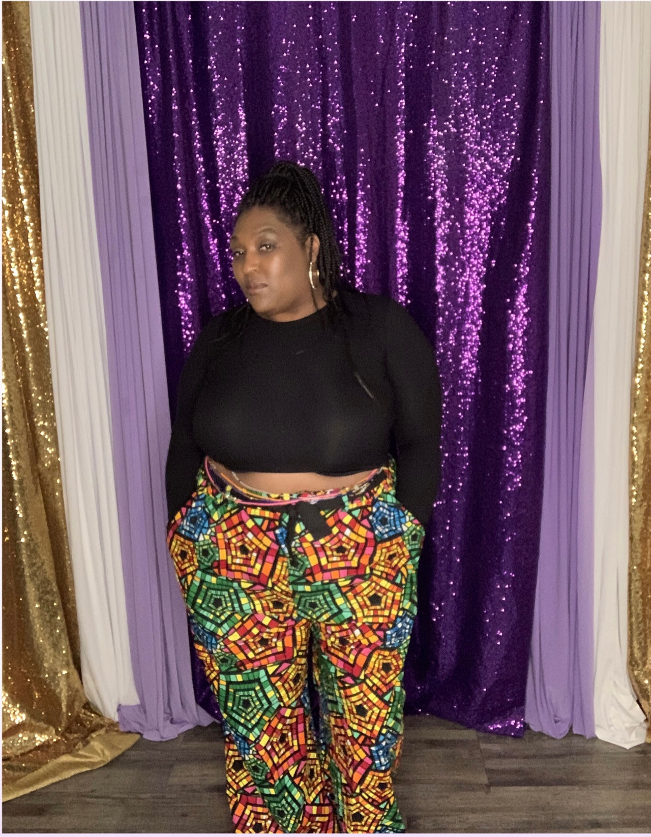 Plus size wide leg pants 