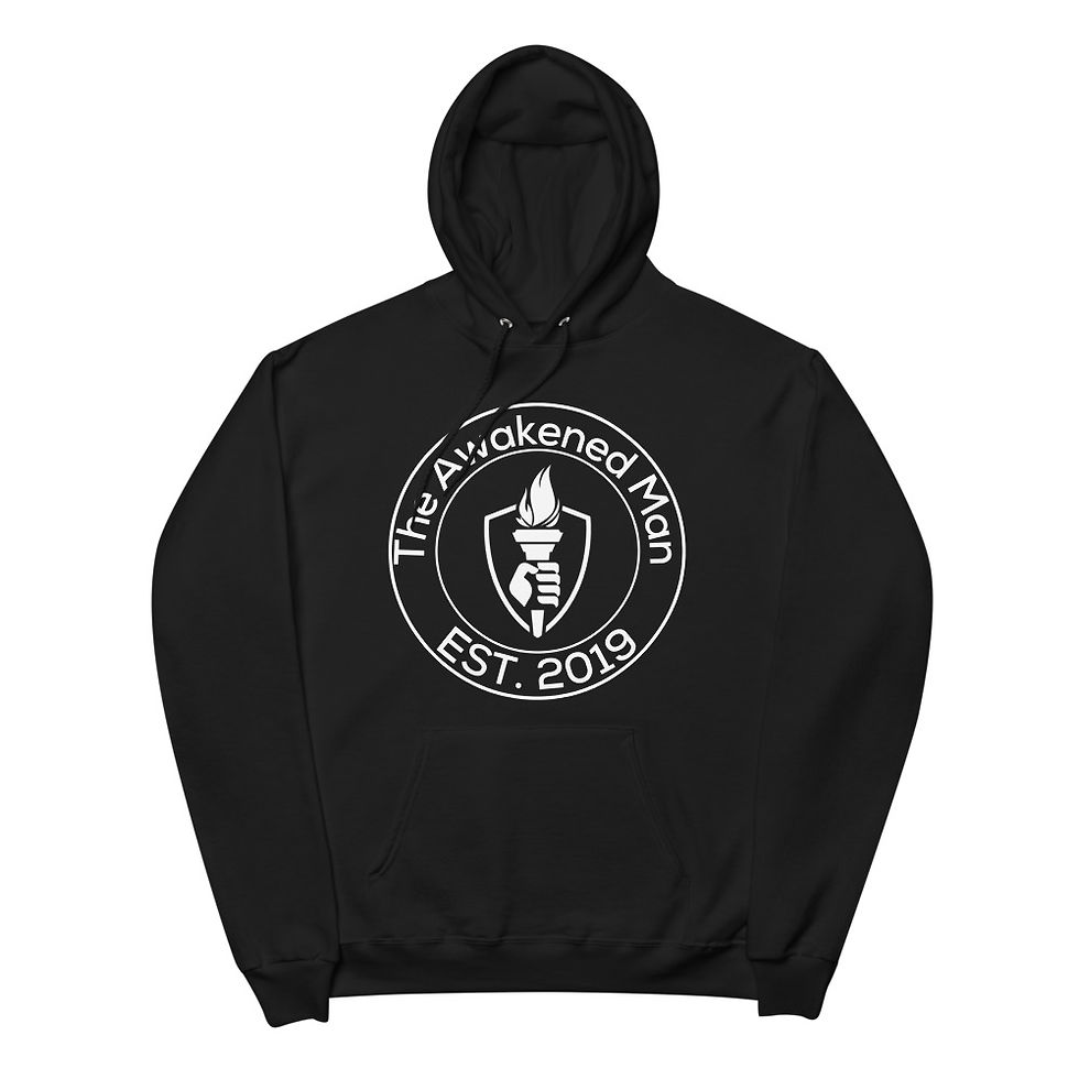 Thumbnail: TAM with White Logo Unisex Fleece Hoodie