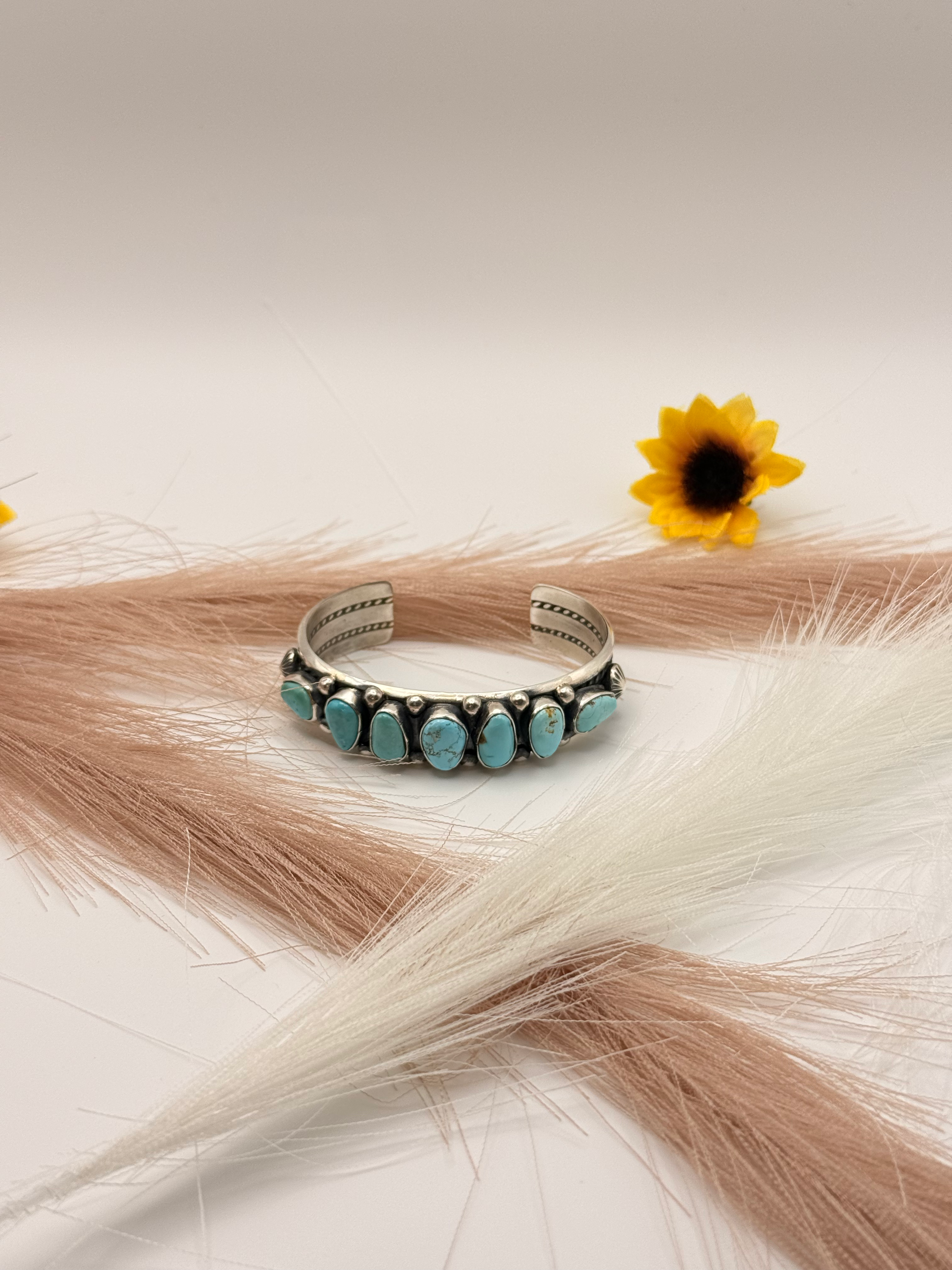 Turquoise Multi Stone cuff by Jeanette Dale