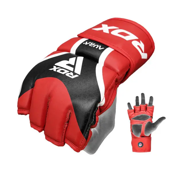 Thumbnail: RDX Grapplinghandschuh oben rot scharz