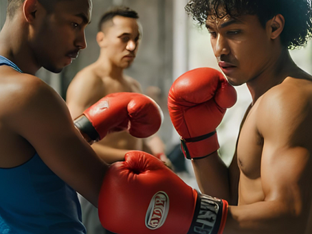 zwei Boxer gegenüber