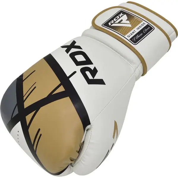 Boxhandschuhe von oben gold/weiß