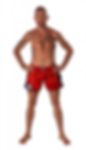 Thaibox Shorts in rot mit Mann