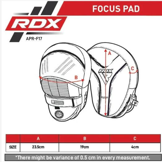 Miniaturbild: RDX Aura  F17 rot Focus Pad Größentabelle