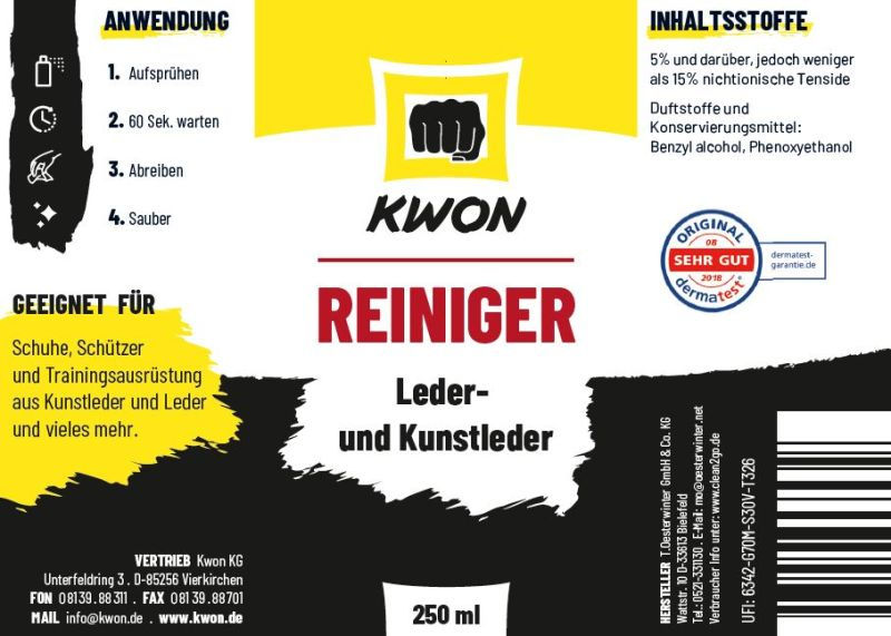 Leder und Kunstlederreiniger Verpackung