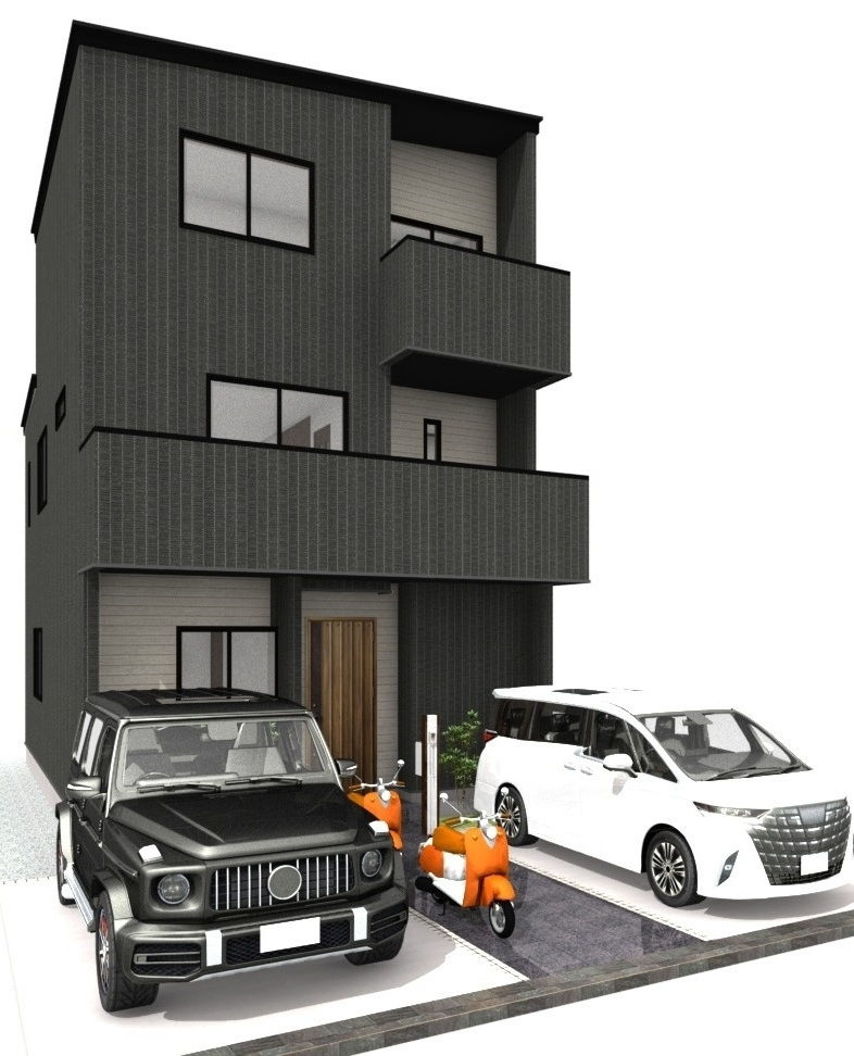 西今川プラン図⑧ 外観パース20250408