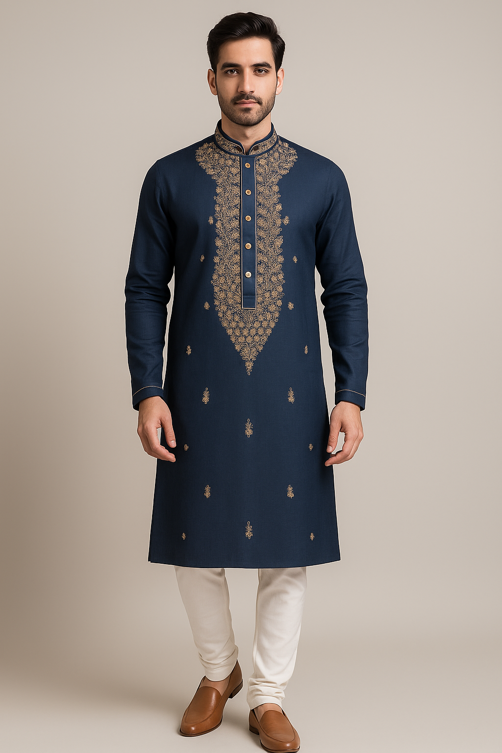 COTTON MANGO DNO-LOCKET NAVY