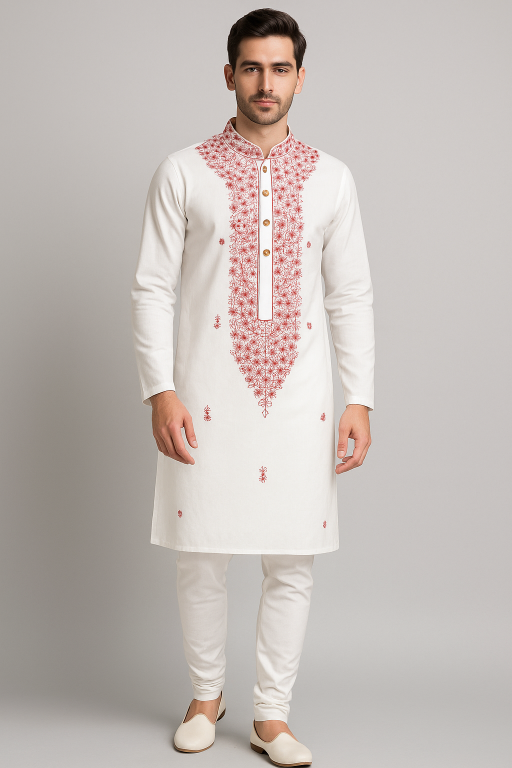 COTTON MANGO DNO-LOCKET WHITE-RED