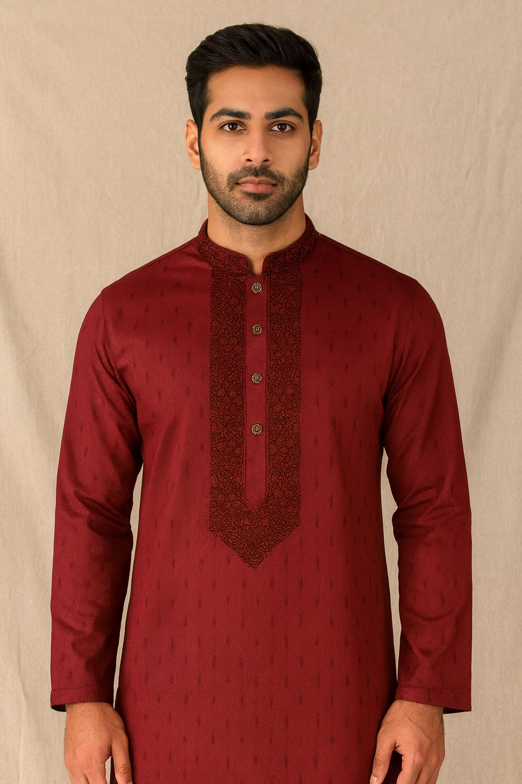 COTTON KRISH YOKE MAROON