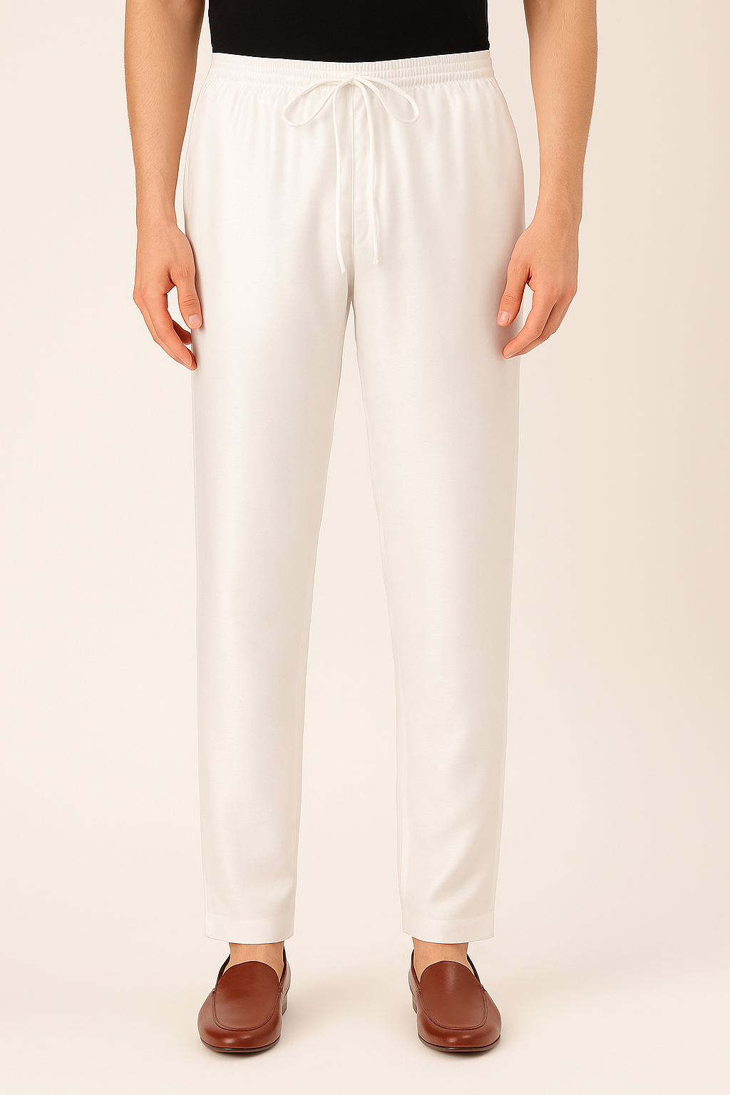 COTTON SILK ALIGORI PAJAMA WHITE