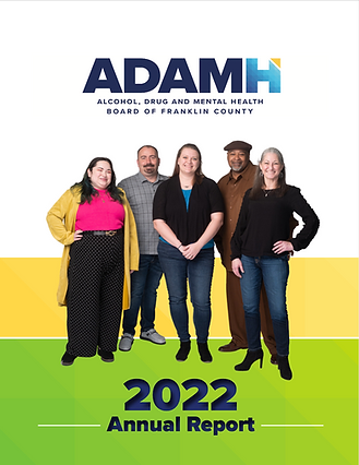 ADAMH 2022 Annual Report designed by A Payne's Designs (Columbus)