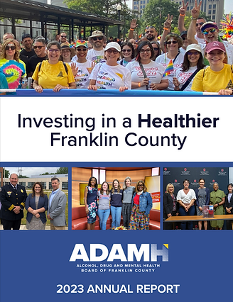 ADAMH 2023 Annual Report designed by A Payne's Designs (Columbus, Ohio)