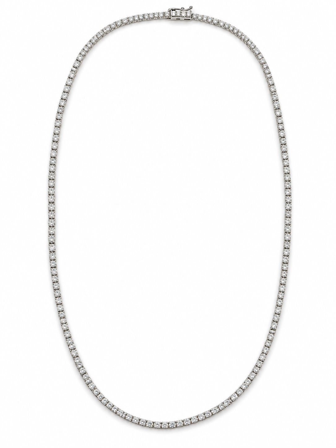 14K WHITE GOLD DIAMOND TENNIS NECKLACE