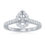 Thumbnail: 14K WHITE GOLD 7X5MM PEAR HALO DIAMOND ENGAGEMENT RING 0.70CT CENTER