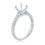 Thumbnail: 14K WHITE GOLD DIAMOND ENGAGEMENT RING 1.0CT ROUND CENTER