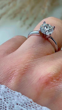 Thumbnail: CUSTOM MADE ROUND CENTER SOLITAIRE RING