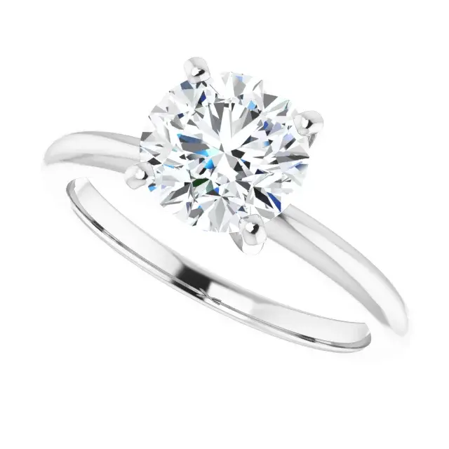 Thumbnail: 14K WHITE GOLD DIAMOND ENGAGEMENT RING 2.0CT CENTER