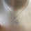 Thumbnail: 14K WHITE GOLD CIRCLE ROUND AND BAGUETTE DIAMOND PENDANT 18"