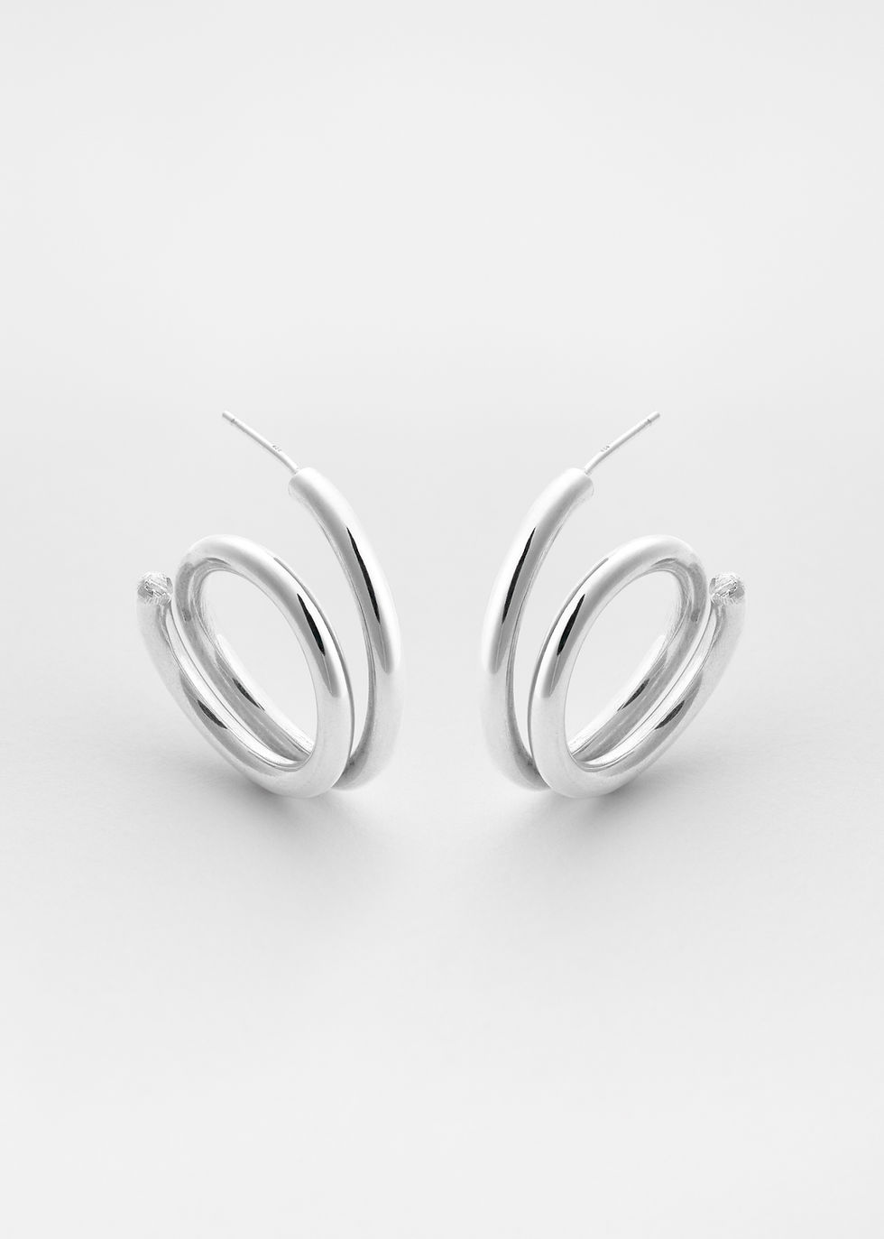 Thumbnail: Polished curl earrings large
