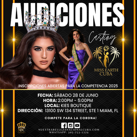 Proximo Casting Presencial para – Nuestra Belleza Cuba 2025
