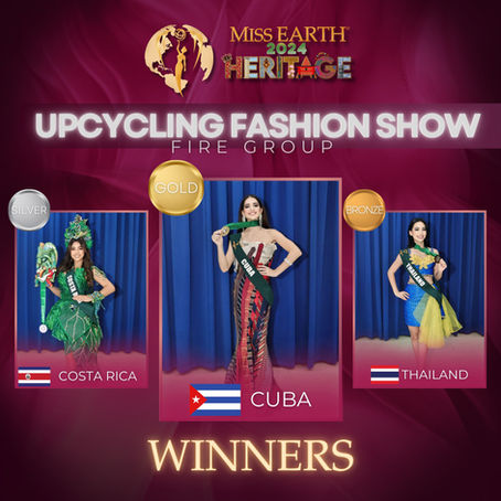 Miss Earth Cuba 2024 wins Upcycling Fashion Show Award