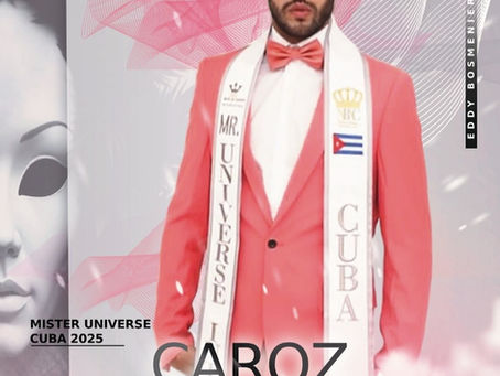 Mister Universe International Cuba modelo invitado para el primer desfile de Caroz Living the Dream