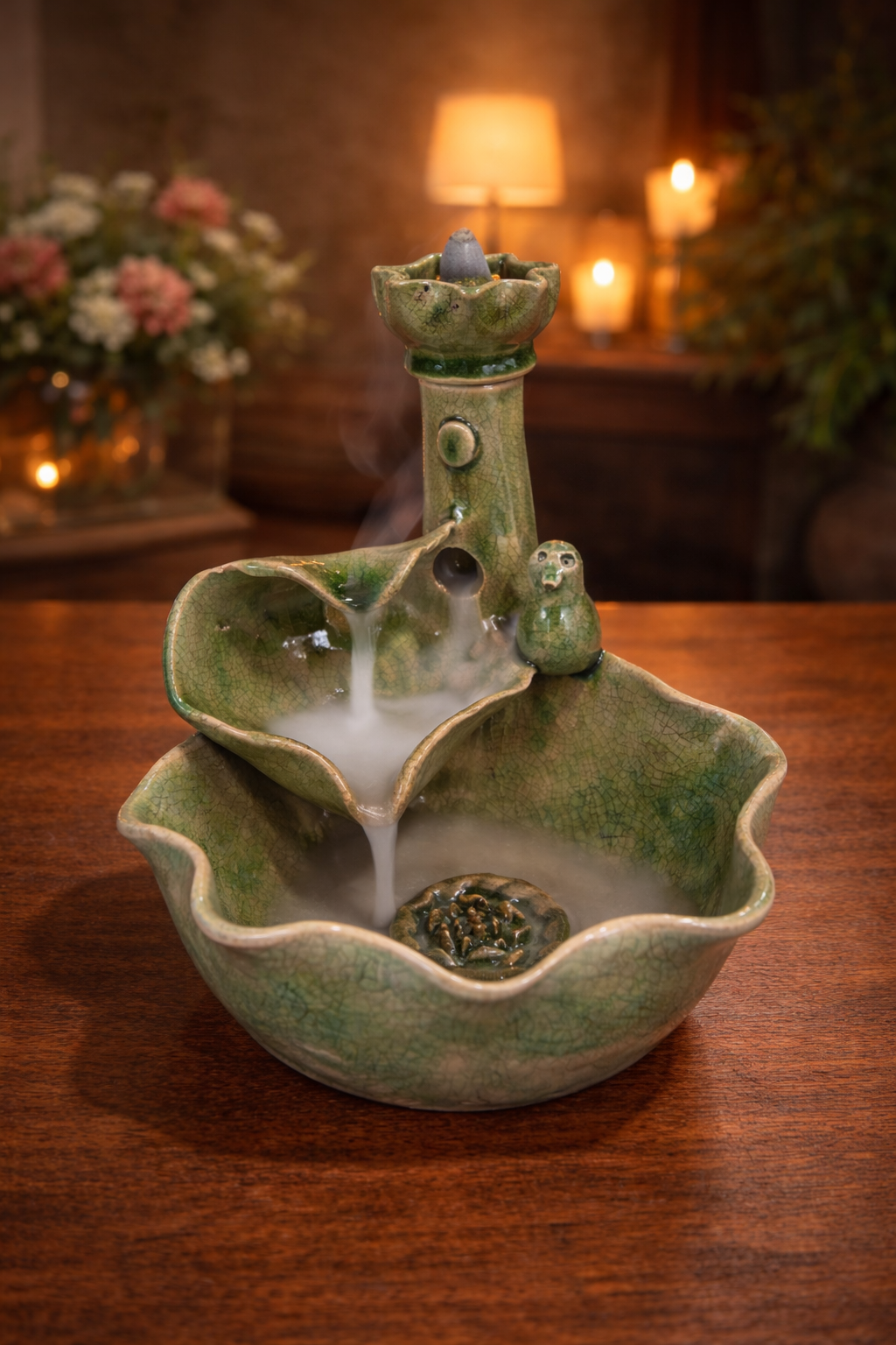 Backflow incense burner