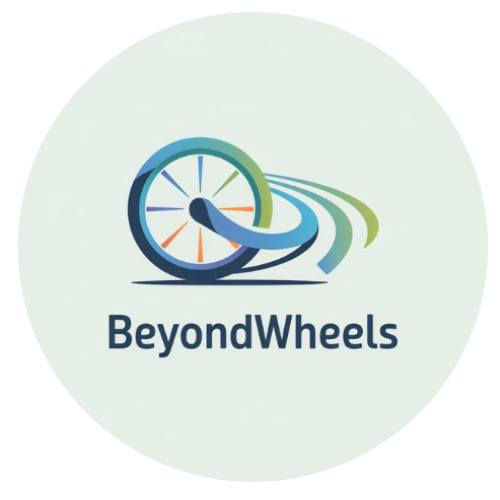 What does the BeyondWheels logo represent?