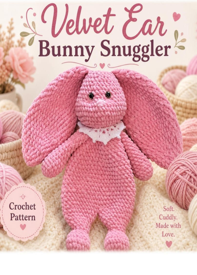 Velvet Ear Bunny Snuggler Crochet Pack