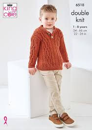 King Cole 6518 Children's Hooded Cardigans Knitting Pattern in DK