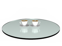 Glass table tops