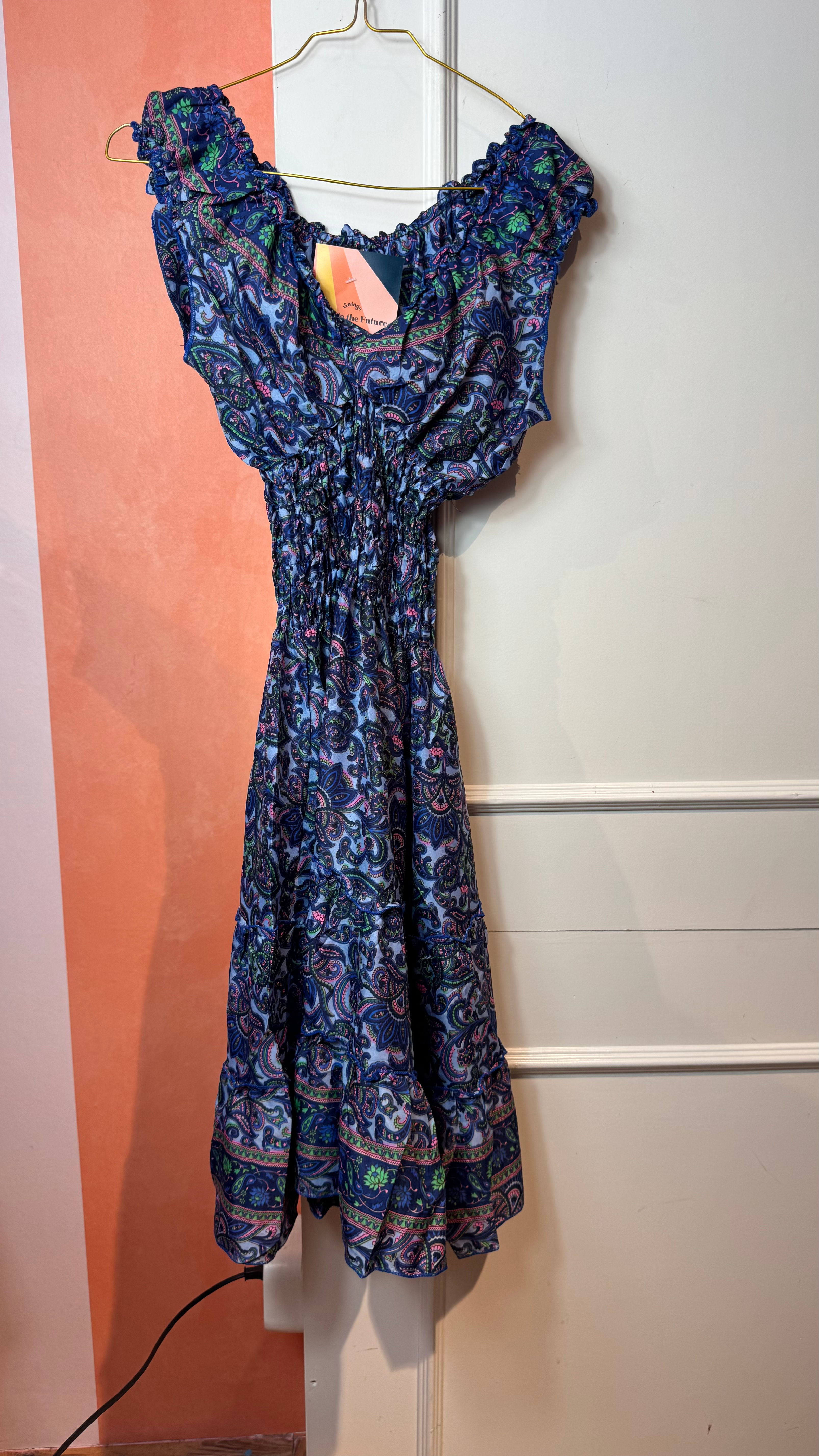 Silk sari stretch dress