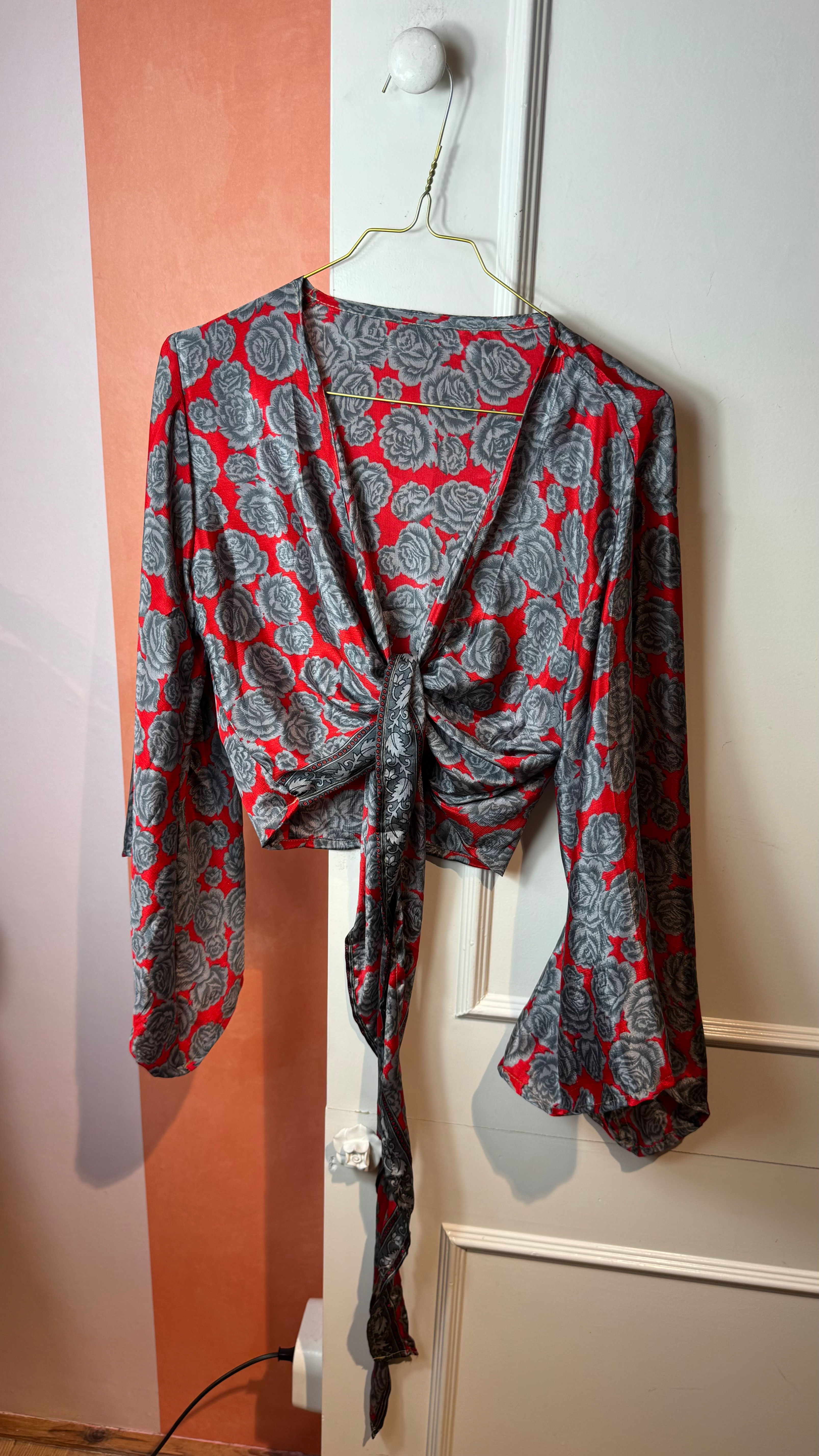 Silk Wrap Top