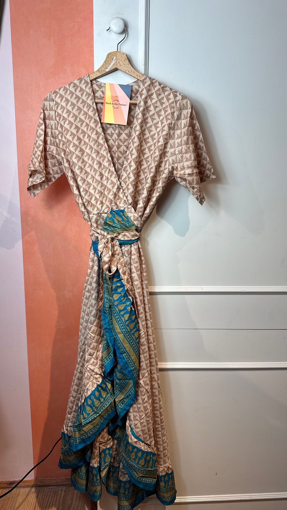 Thumbnail: Silk sari wrap dress