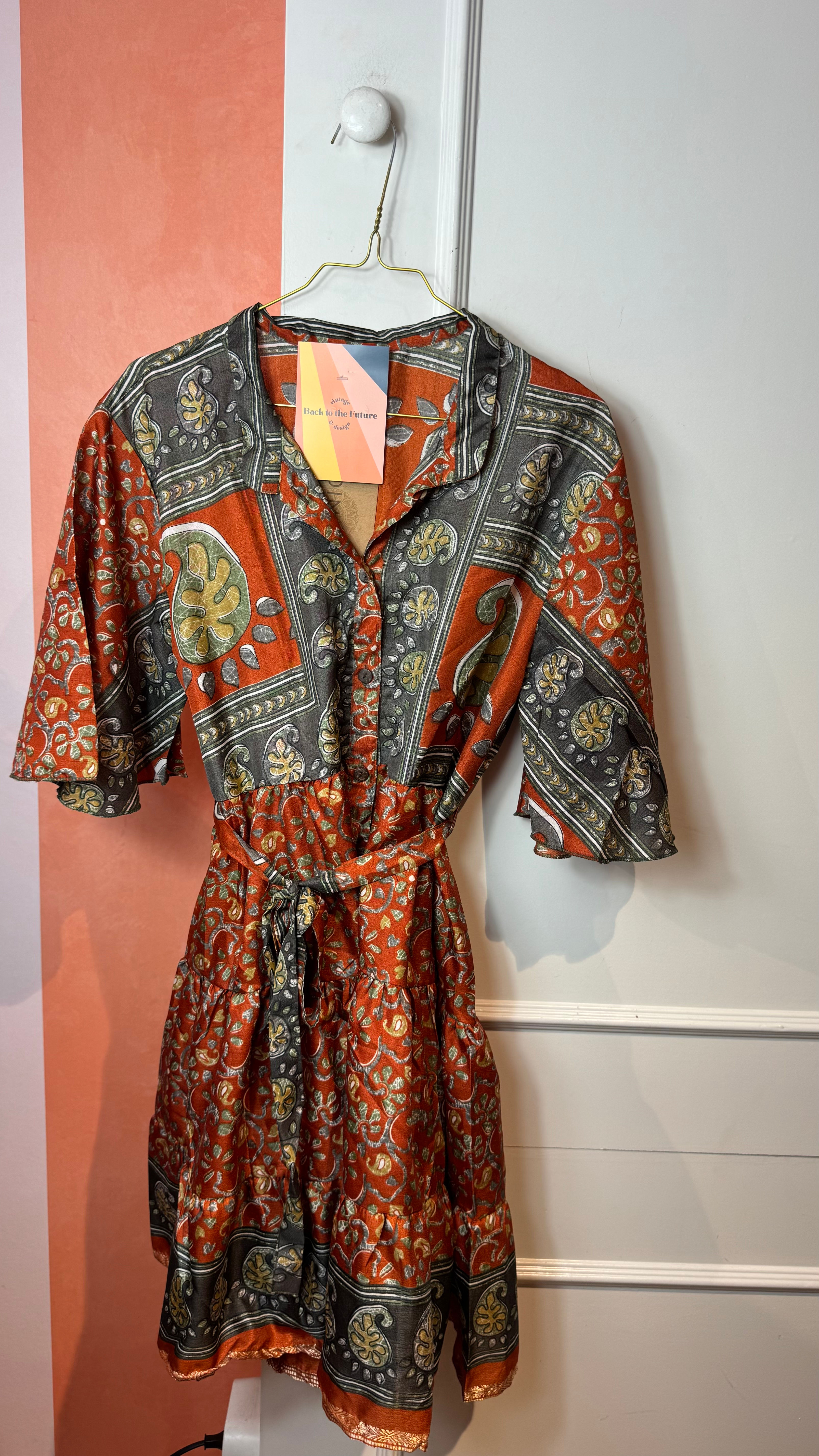 Silk sari dress