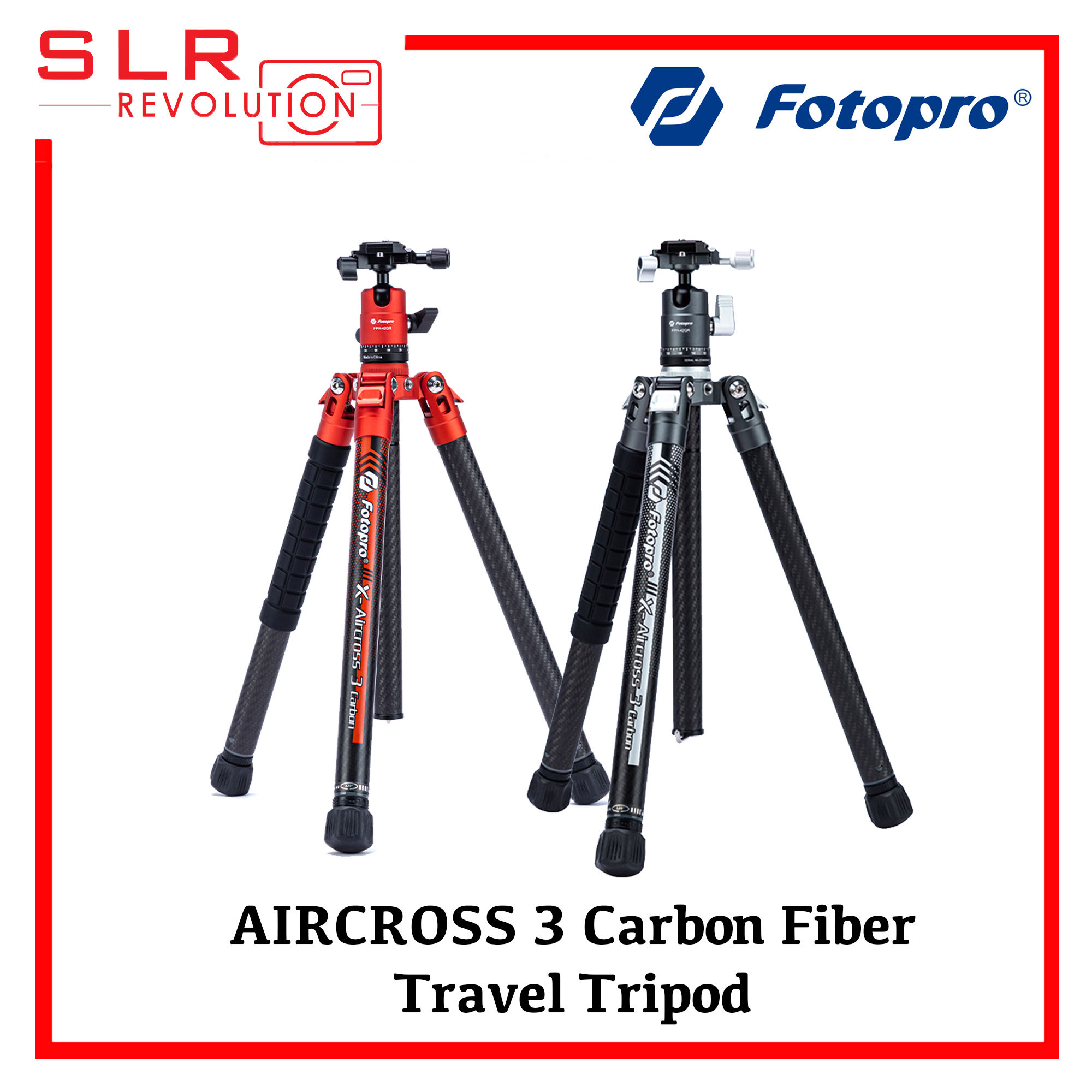 Fotopro X-Aircross 3 Carbon Fiber Travel Tripod with FPH-42QR Ball Head