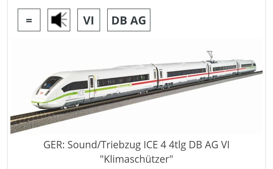 Piko DB Ice 4 Climate Protector 4 piece train 51405 HO Scale DCC sound 