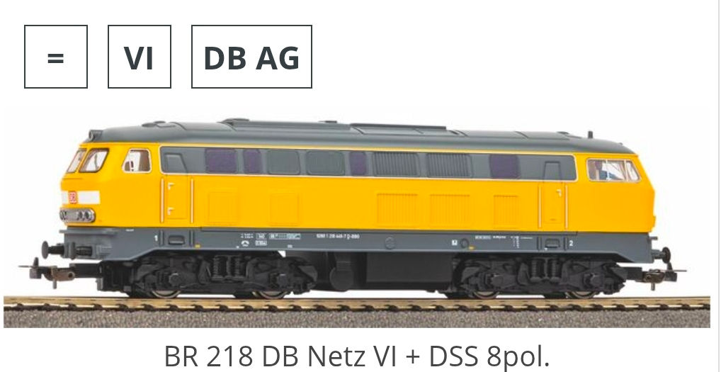 Piko DB BR 218 Diesel Locomotive 57902 HO Scale DCC Ready