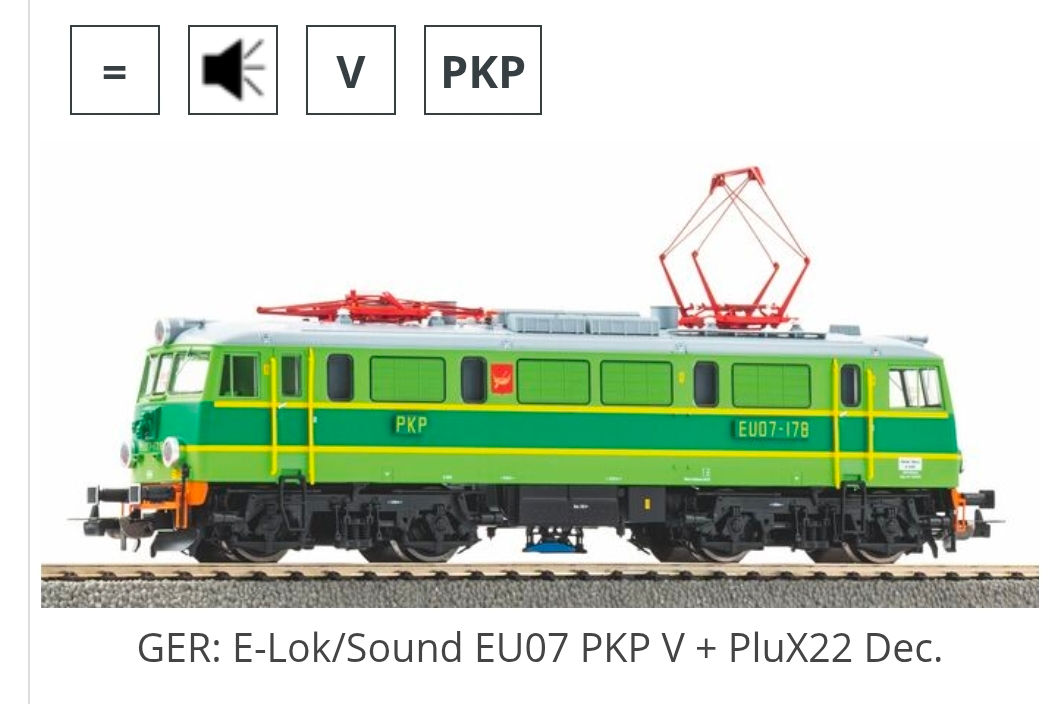 Piko PKP type 4E electric locomotive 96359 HO Scale DCC sound