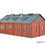 Thumbnail: Vollmer locomotive shed 45753 HO Scale 