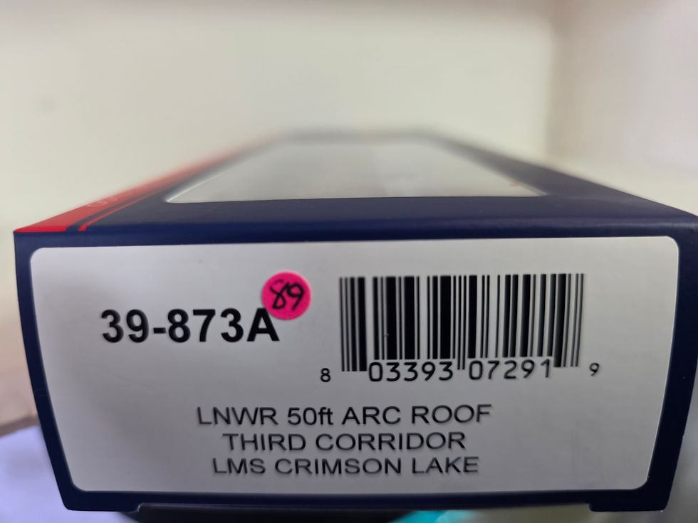 Thumbnail: Bachmann Branchline LNWR Arc Roof Passenger car 39-873a OO Scale DC 