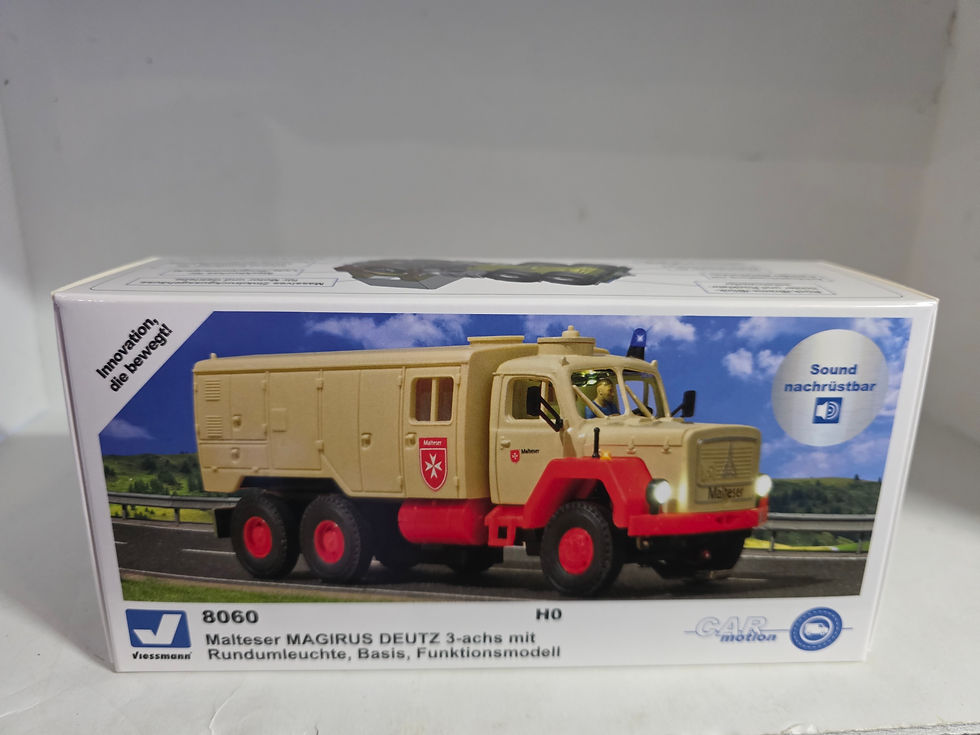 Thumbnail: Viessmann Car Motion Malteser Magirus Deutz Truck 8060 HO scale