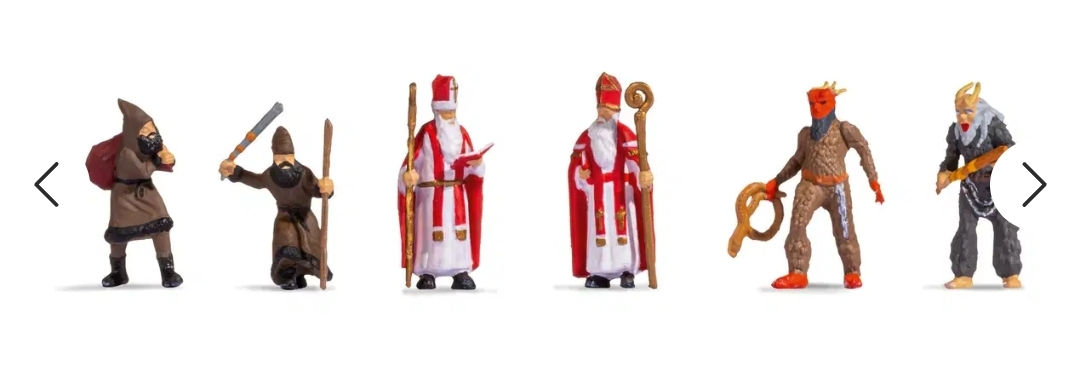 Noch Santa and Knecht Ruprecht 15929 HO Scale 