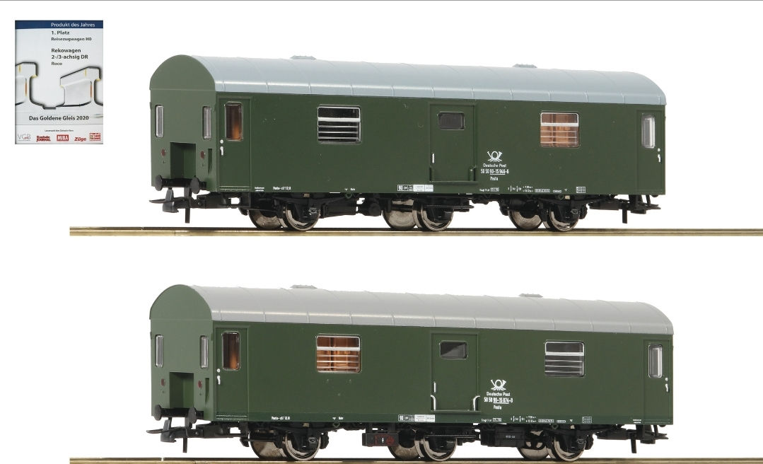 Roco DR Mail wagon set 74111 HO Scale DC