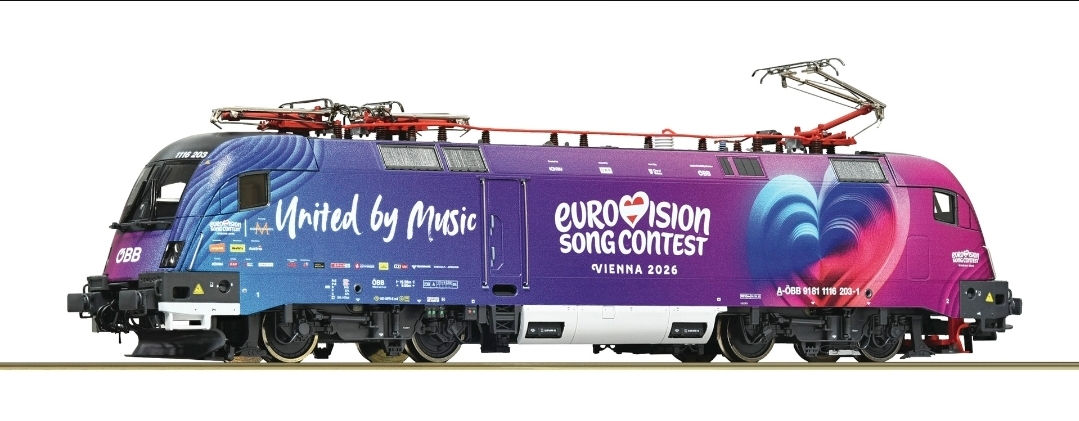 Roco OBB 1116 Song Contest Electric Locomotive  7500240 HO Scale DCC Ready 